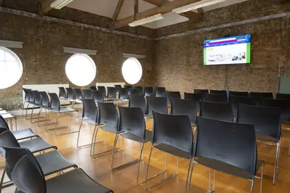 St Pancras with theatre set up