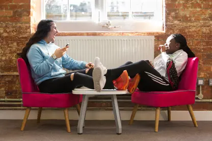 Two girls chilling out