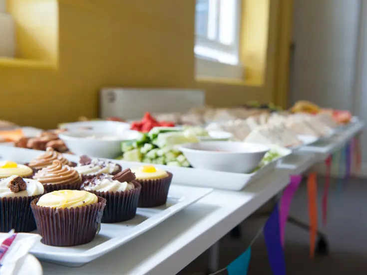 Party buffet with extras