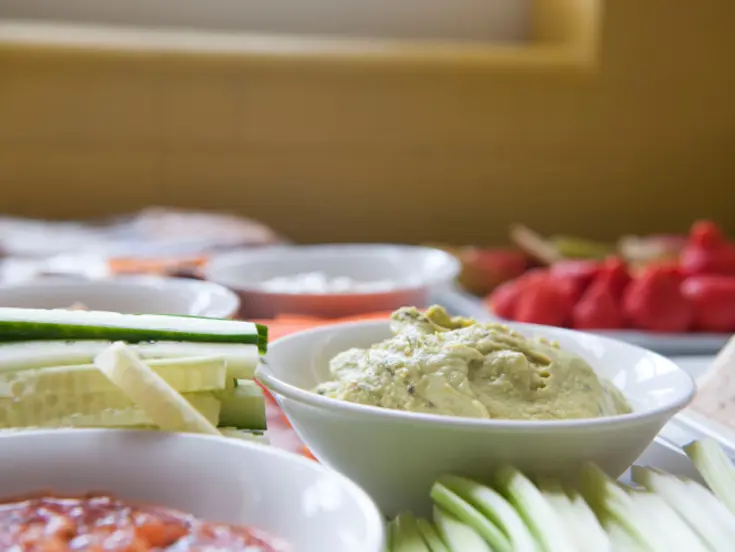 Dips and crunchy veg sticks