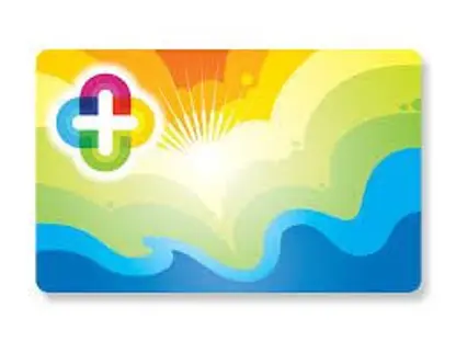 A colourful card with Come Correct symbol in top left corner