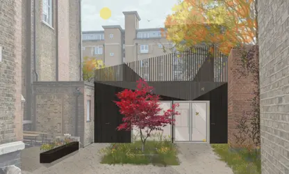 Artist impression of new studio exterior