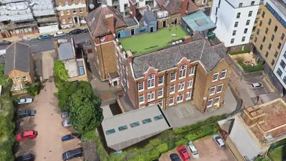 View of proposed studio development from above