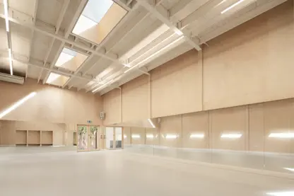 dance studio showing skylights