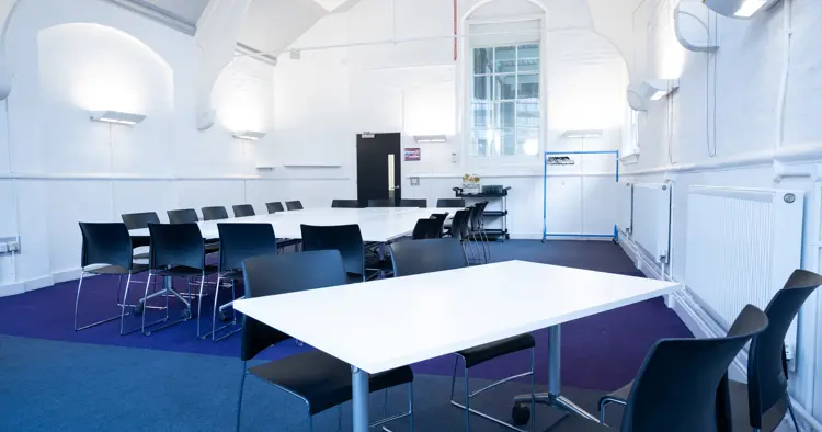 Chapel Room with board and strategy tables